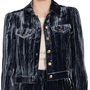 Cinq a Sept crushed velvet Dillon jacket